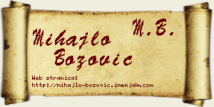 Mihajlo Božović vizit kartica